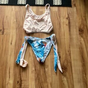 Roxy pink floral bikini